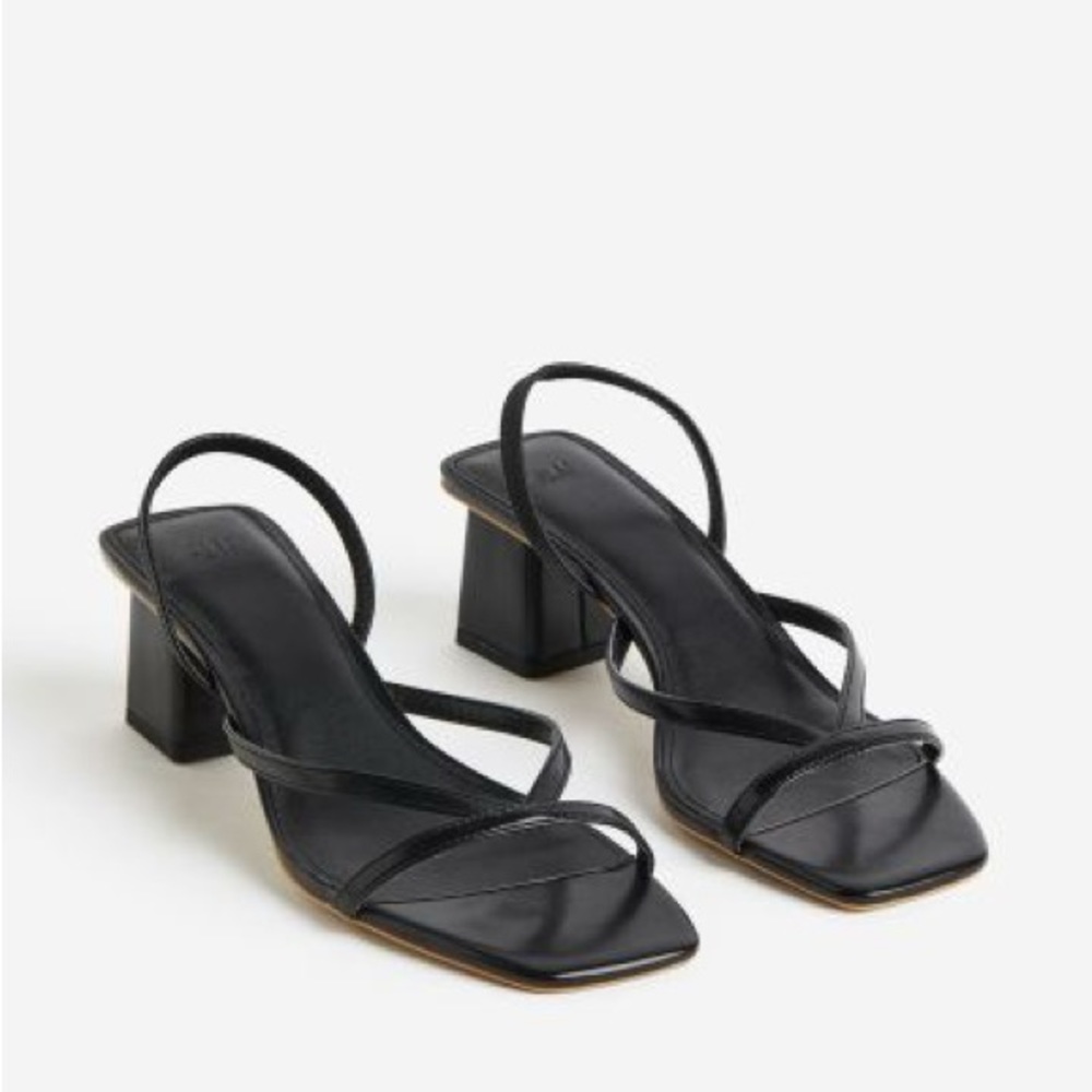H&M Square Toe Block Heel Sandals *NWT SOLD OUT*